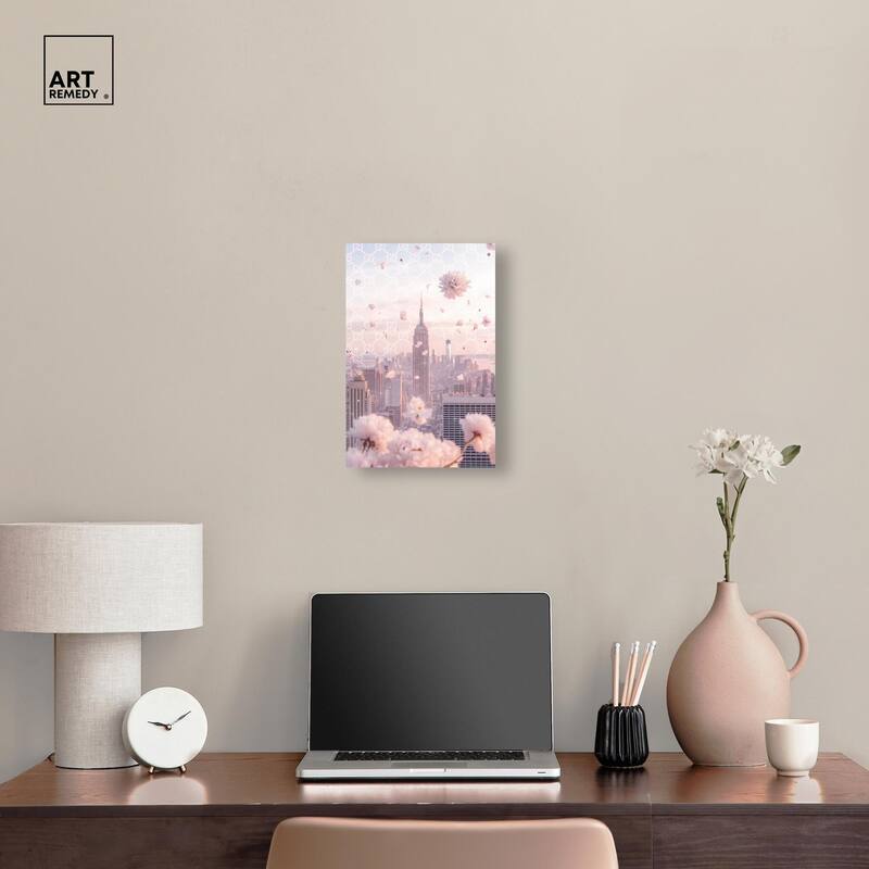Raining Petals in NYC Canvas by Art Remedy, Gallery Wrapped