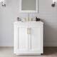 Option White / White Quartz Top / Brushed Gold Hardware