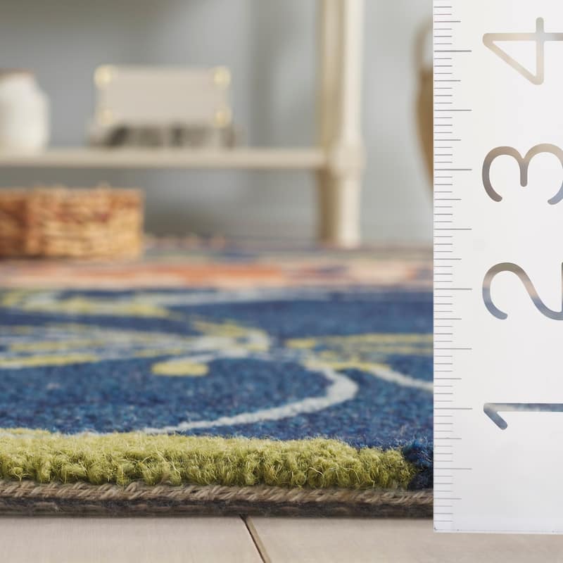 SAFAVIEH Handmade Jardin Roqhaia Floral Wool Rug