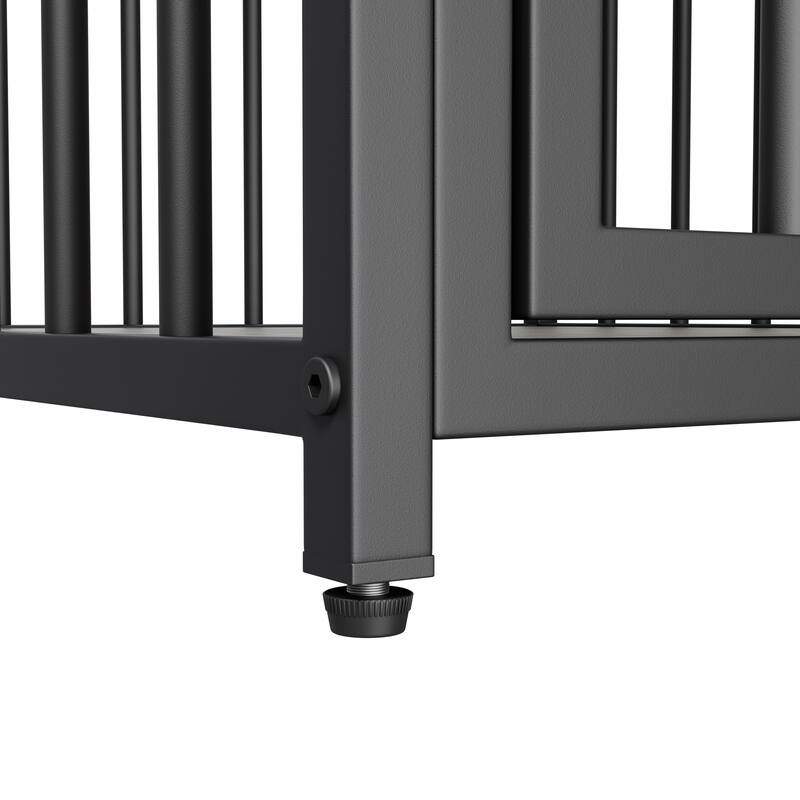 Dog Crate Furniture, Dog House, Decorative Dog Kennel with Drawer, Indoor Pet Crate End Table for Small Dog, Iron-Tube Dog Cage