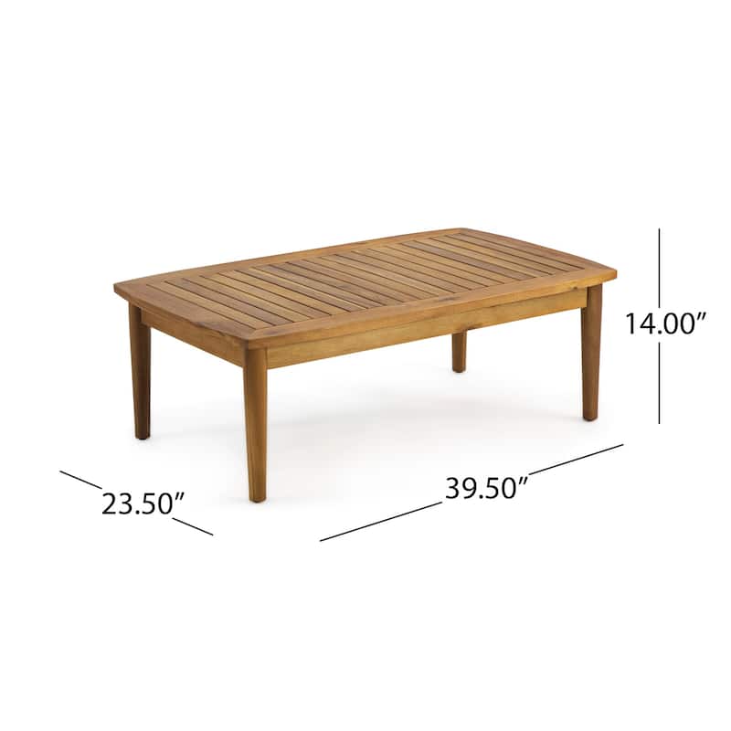 Outdoor Wood Frame Conversation Sofa Set of 2