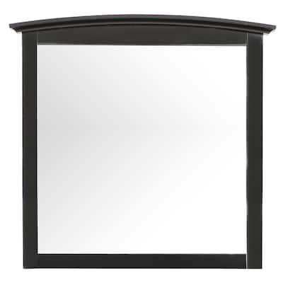 LYKE Home Haddon Black Mirror - 35"H X 37"W X 2"D