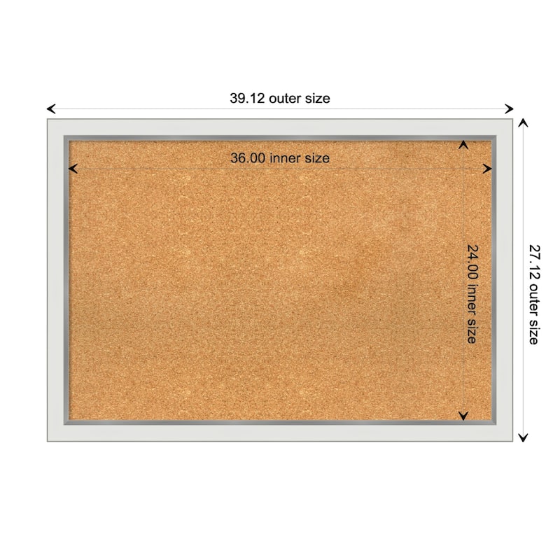 Eva Narrow Framed Cork Bulletin Memo Board