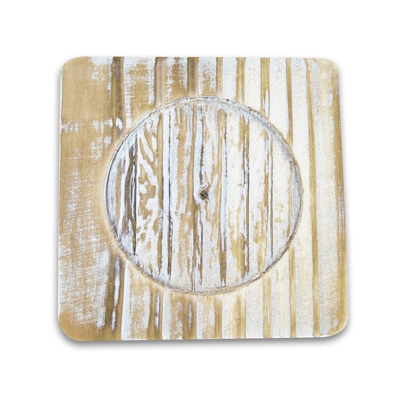 CoTa Global Baja Beach Starfish Nautical Wooden Coaster Set - 9Lx5.75Wx5H inches.
