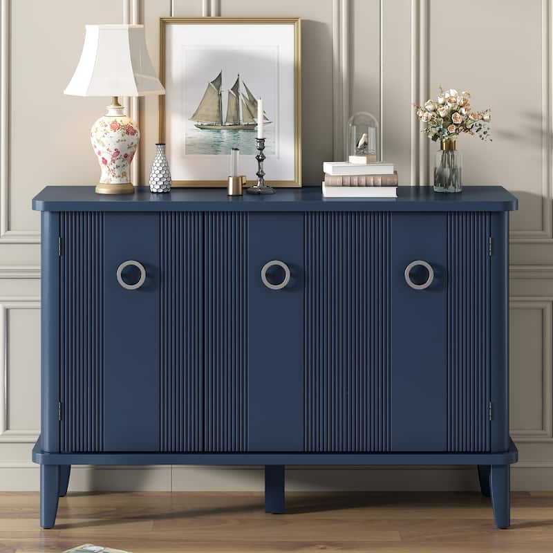 Sideboard Cabinet with Three Solid Wood Doors