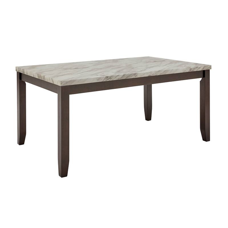 Balmforth 6 - Person White Faux Marble 64" Dining Table Set by iNSPIRE Q Classic