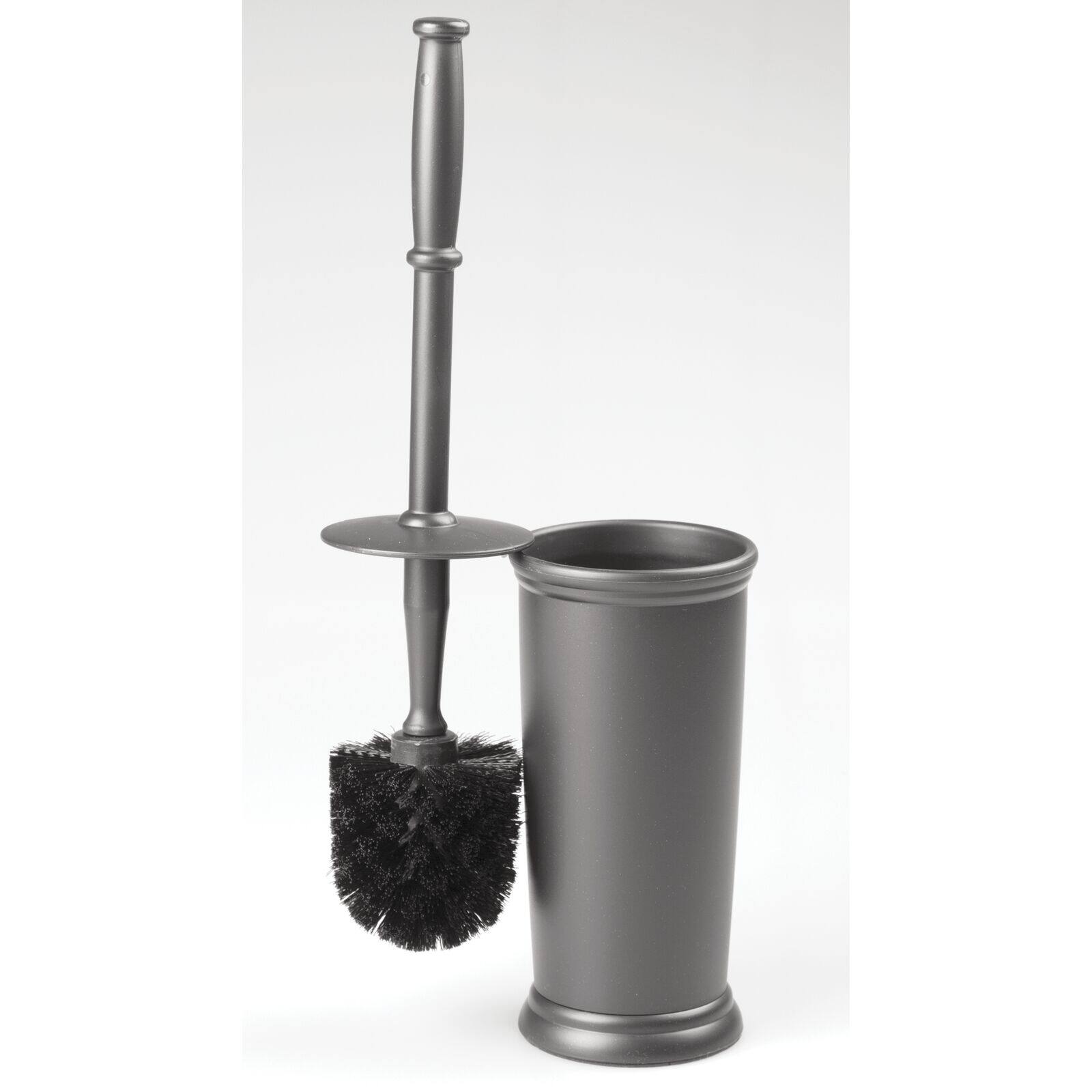 mDesign Plastic Compact Bathroom Toilet Bowl Brush and Holder 4.25 X
