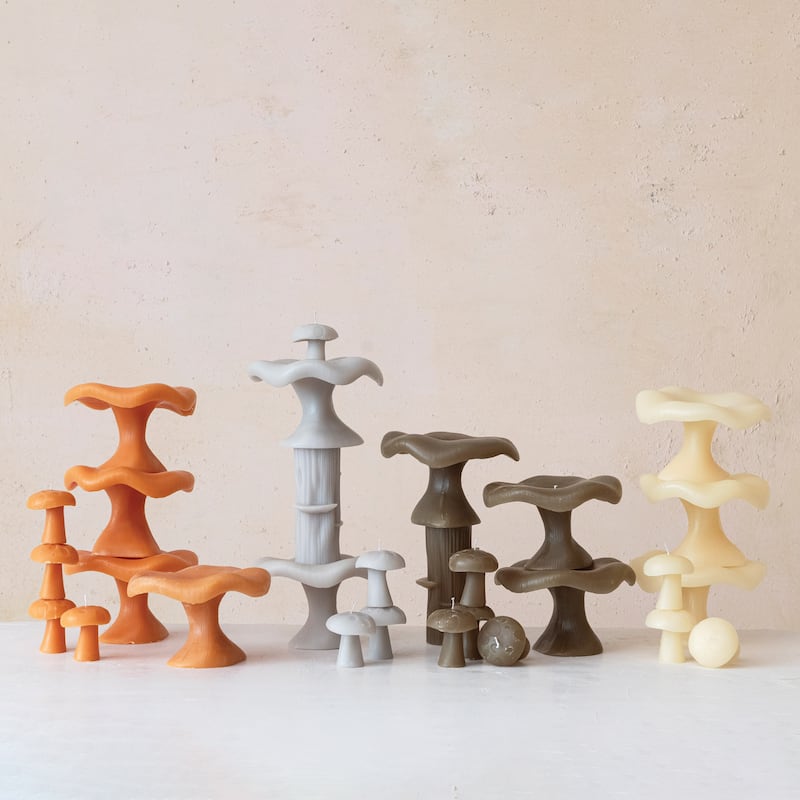 Unscented Mushroom Shaped Candles