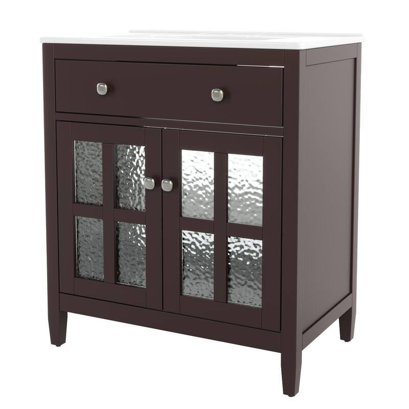 30" Bathroom Vanity with Ceramic Sink
