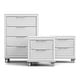 preview thumbnail 7 of 11, Furniture of America Drima Modern 3-Piece Pearl White Solid Wood Kids Chest and 2-Nightstand Bedroom Set