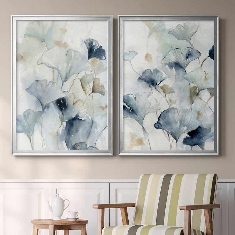 Indigo Ginkgo I Premium Framed Print - Ready to Hang - Multi-Color