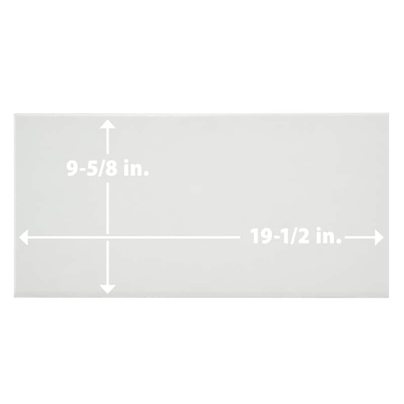 Merola Tile Piscina Brick Glossy Blanco 9-5/8" x 19-1/2" Porcelain Floor and Wall Tile