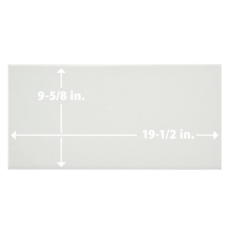 Merola Tile Piscina Brick Matte Blanco 9-5/8" x 19-1/2" Porcelain Floor and Wall Tile