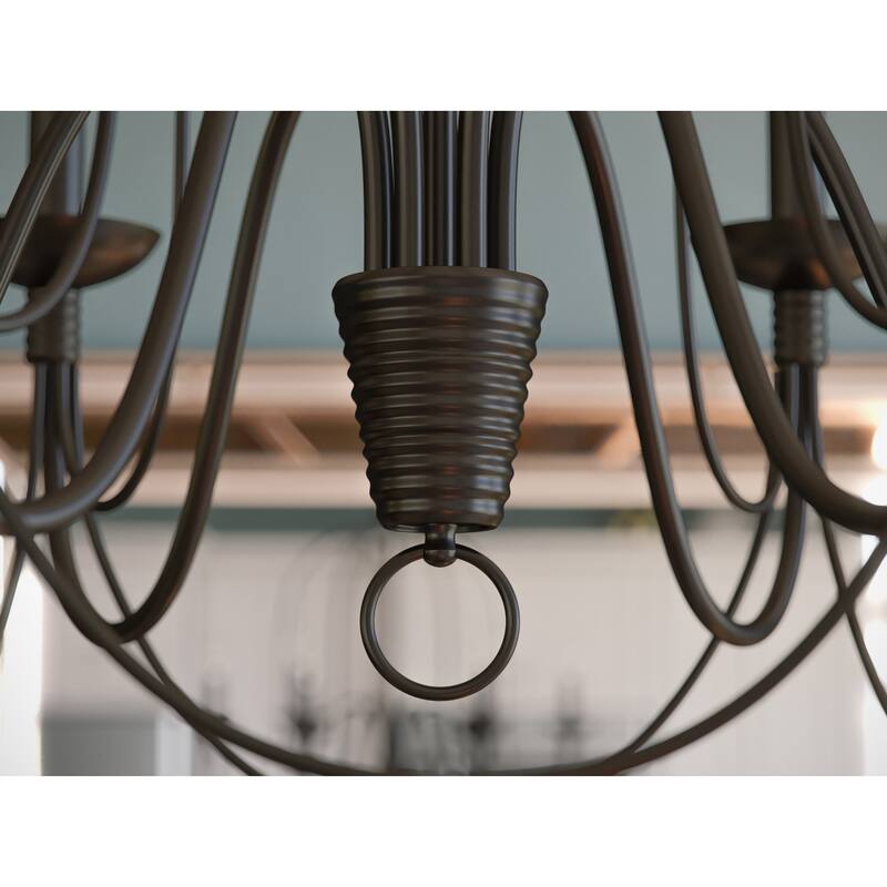Kenroy Home Pannier 6-Light Chandelier - Oil Rubbed Bronze