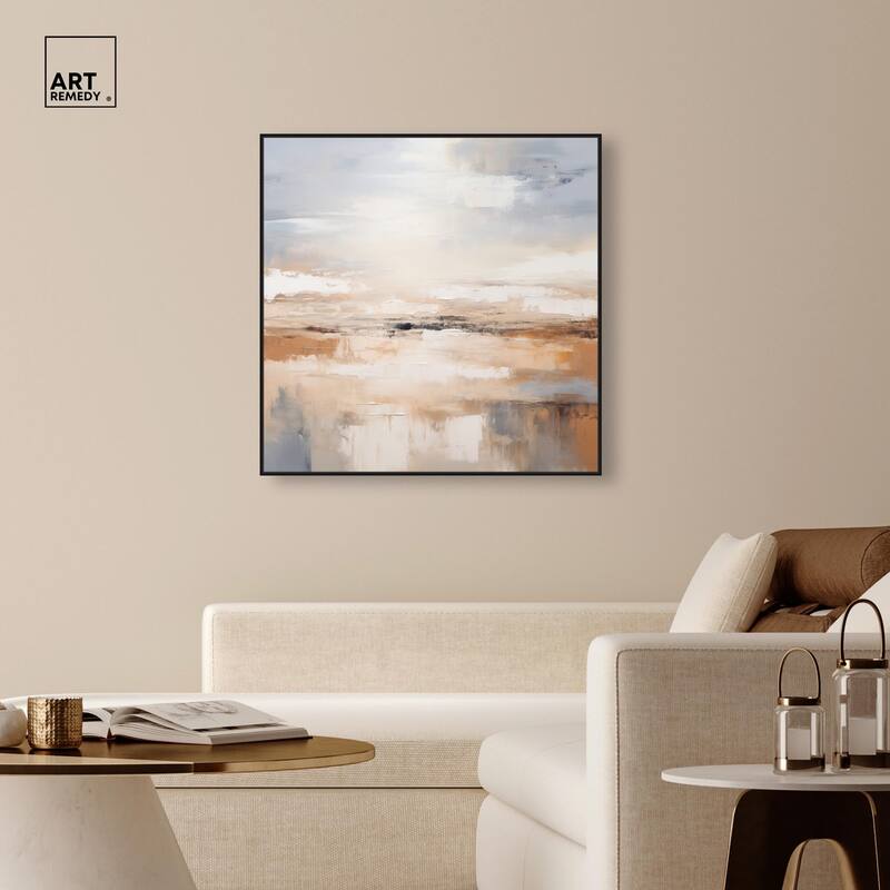 Tonal Strata Canvas by Art Remedy