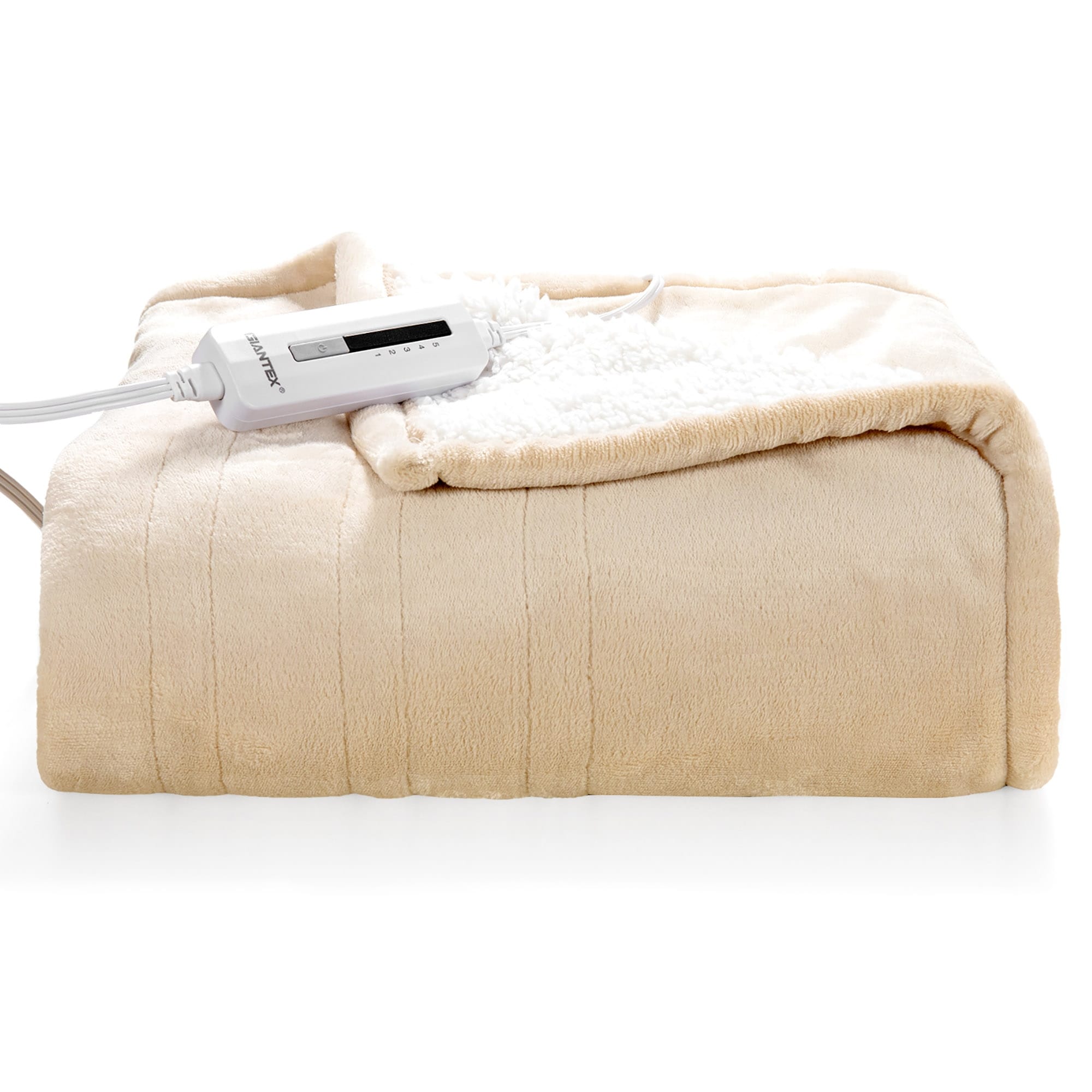 Electric Blanket Heated Flannel Double Side Heating Blanket Blue