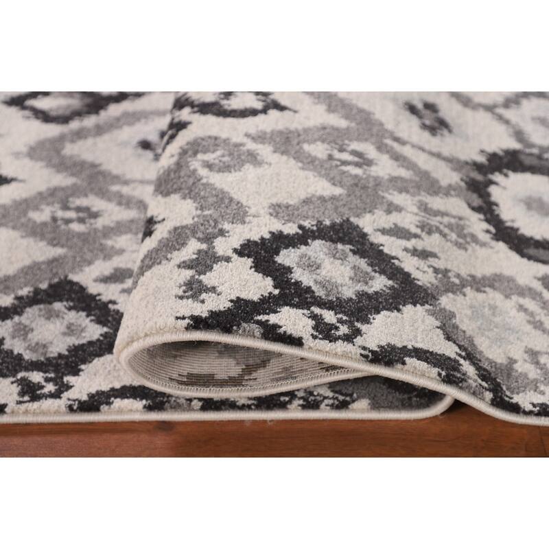 Beige Art & Craft Turkish Area Rug Machine Made Geometric Carpet - 5'0" x 8'0"