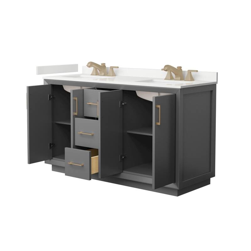 Wyndham Collection WCF414160D-QTZ-US3MXX Strada 60" Free Standing