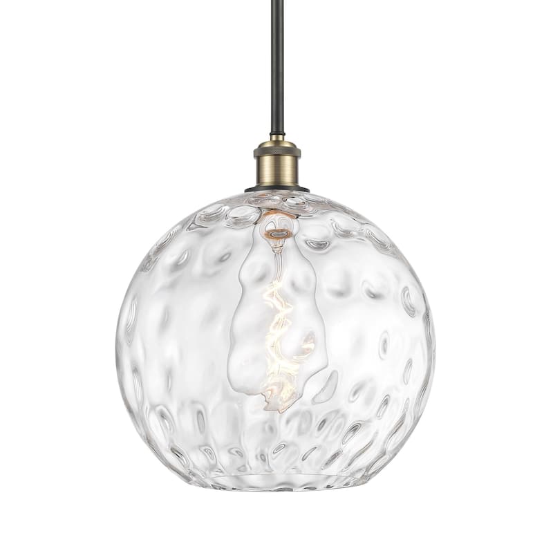 Innovations Lighting 516-1S-15-12 Athens Pendant Athens 12" Wide - Black Antique Brass / Clear Water Glass
