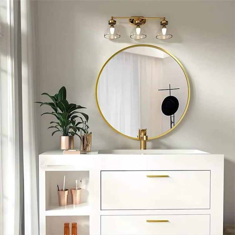 18" Metal Frame Round Bathroom and Vanity Mirror - 18''