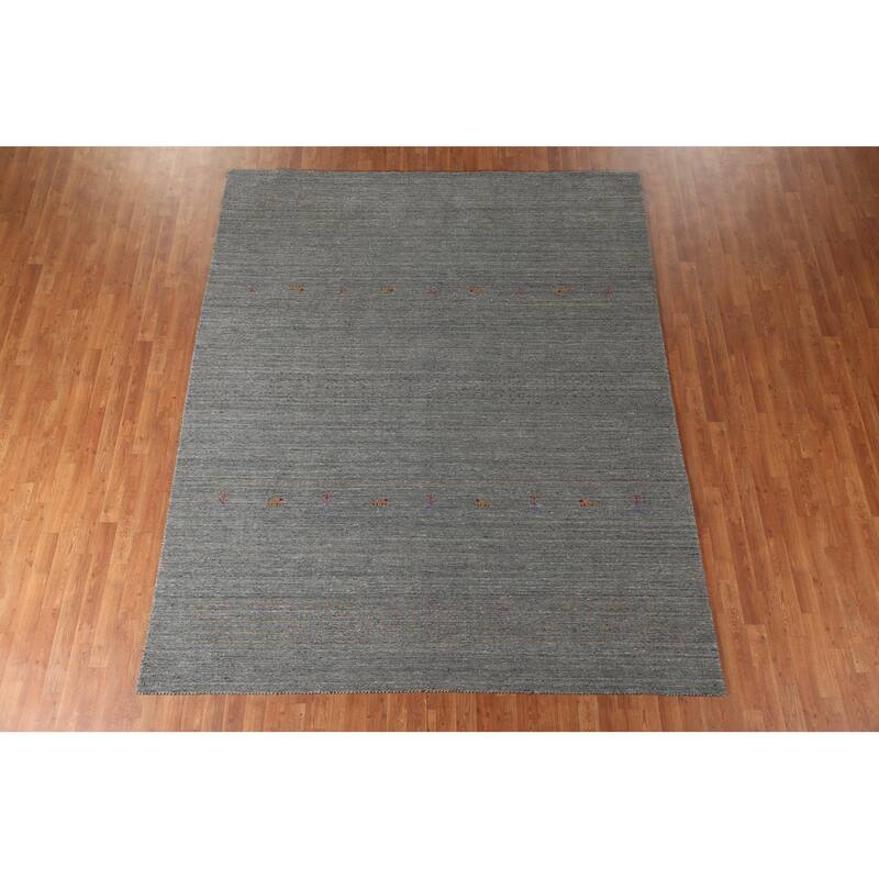 Gabbeh Indian Area Rug Handmade Wool Carpet - 7'11"x 9'8"