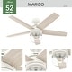 preview thumbnail 7 of 18, Hunter Margo Ceiling Fan w/ LED Light Kit, Handheld Remote - Transitional, Bohemian