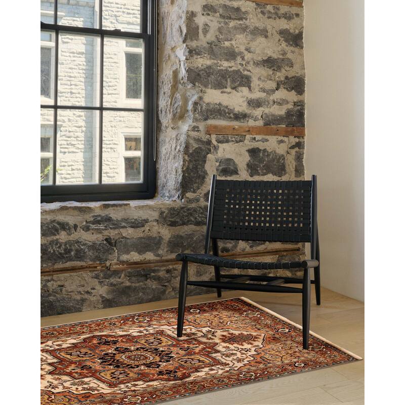 ECARPETGALLERY Hand-knotted Jules Sultane Ivory Wool Rug - 4'10 x 7'11