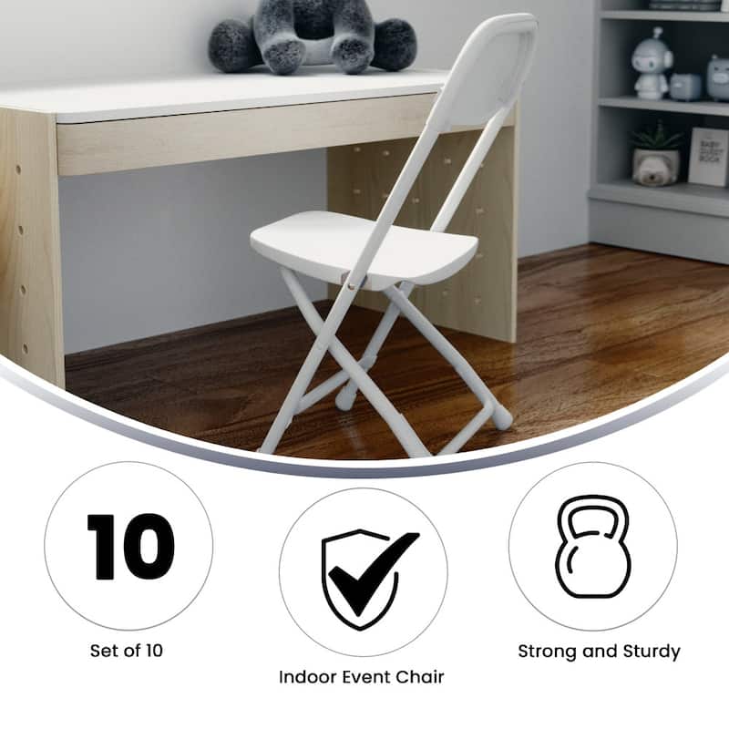 10 Pack Kids Plastic Folding Chair