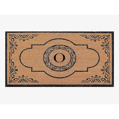 A1HC First Impression Coir and PVC backing Abrilina Hand Crafted Heavy Duty Outdoor Double Doormat 36"X72"