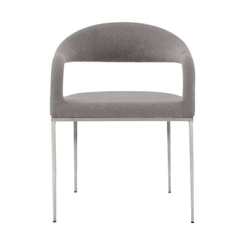 Diaz Morgan 5 Piece Round Glass Dining Table Set with Metal Frame and Upholstered Chairs