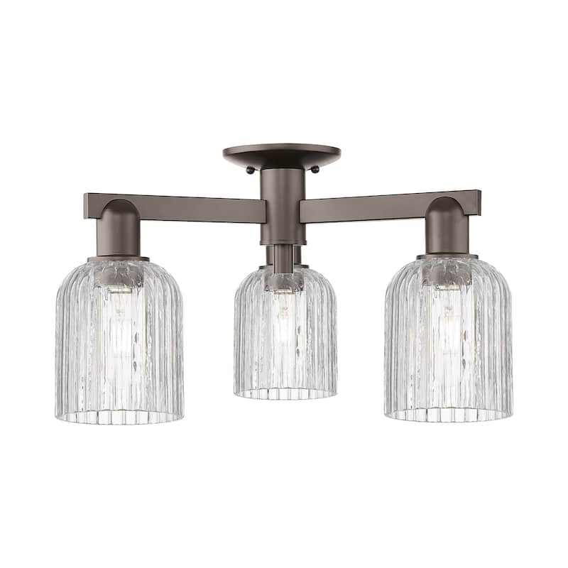 Innovations Lighting Downtown Urban - Bridal Veil - 3 Light 23" Semi-Flush Mount Light