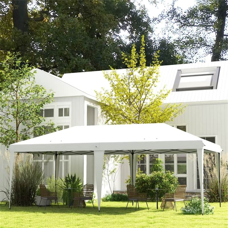 Large Pop Up Canopy Tent with UV Protection Oxford Fabric and Adjustable Steel Frame for Outdoor Parties and Events