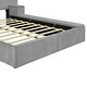 preview thumbnail 31 of 33, Velvet Platform Bed with Storage and Cup Holder, Queen Size