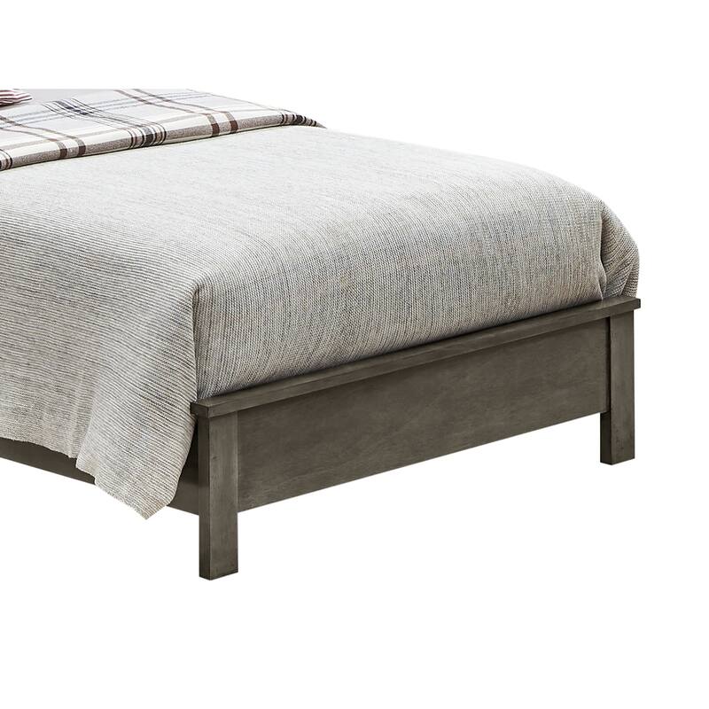Gray Twin Bed with Contemporary Style, Neutral Finish and Compact Frame Ideal for Kids' Rooms, Apartments or Guest Spaces