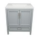preview thumbnail 69 of 146, Nevado 37" Bathroom Vanity with Cultured Marble Vanity Top Sink in White with White Basin Grey - White
