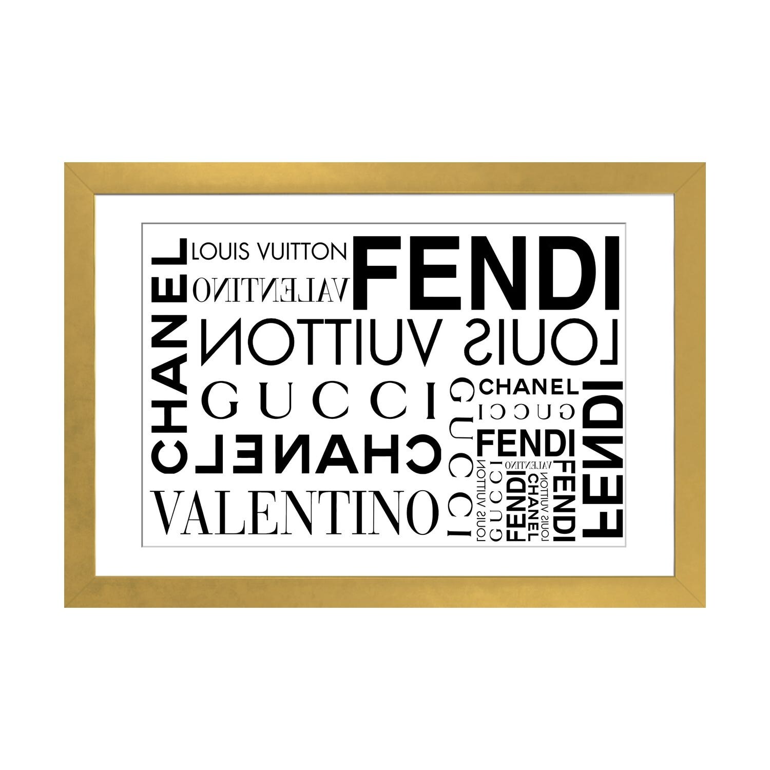 Fendi Logo Design Canvas Artwork by Julie Schreiber