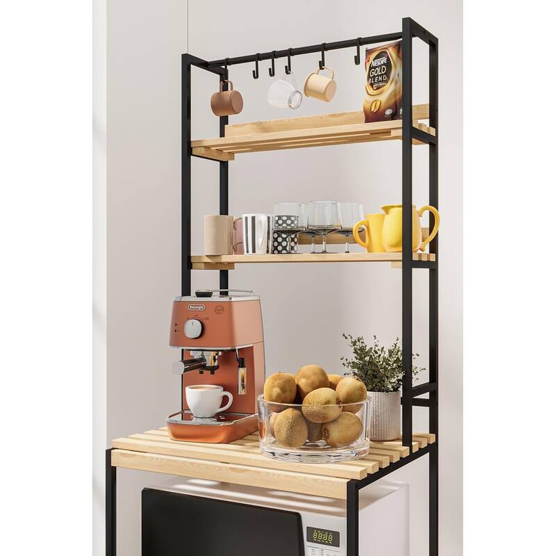 5-Tier Wooden Kitchen Storage Cabinet