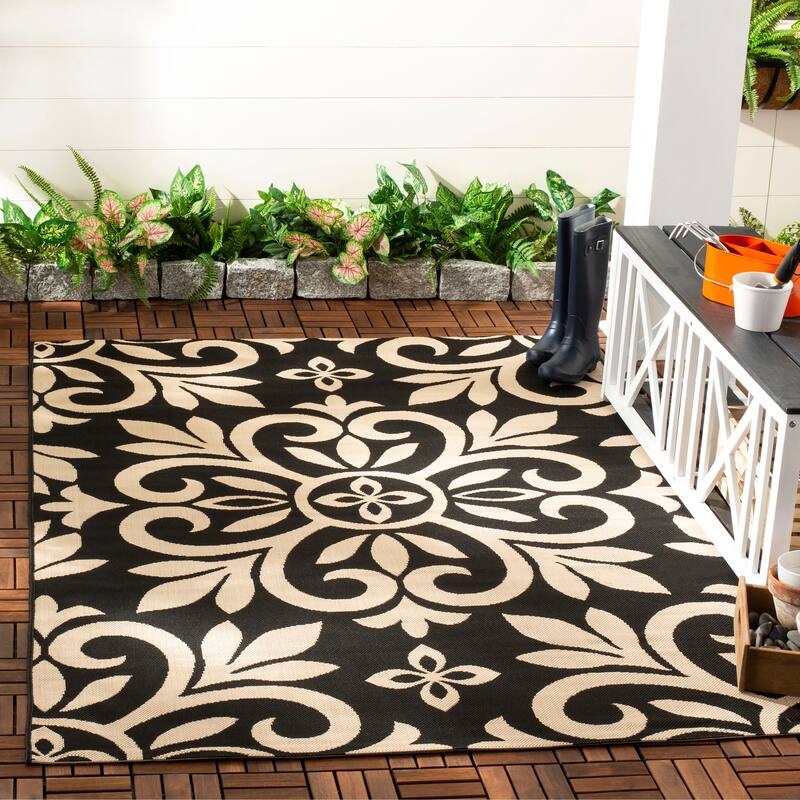 Martha Stewart by SAFAVIEH Bloomfield Indoor/ Outdoor Waterproof Rug - 8' x 11'2" - Silhouette