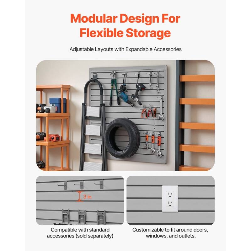 PVC Garage Slat Wall Panel with Modular Design and Suitable for Both Indoor and Outdoor Use