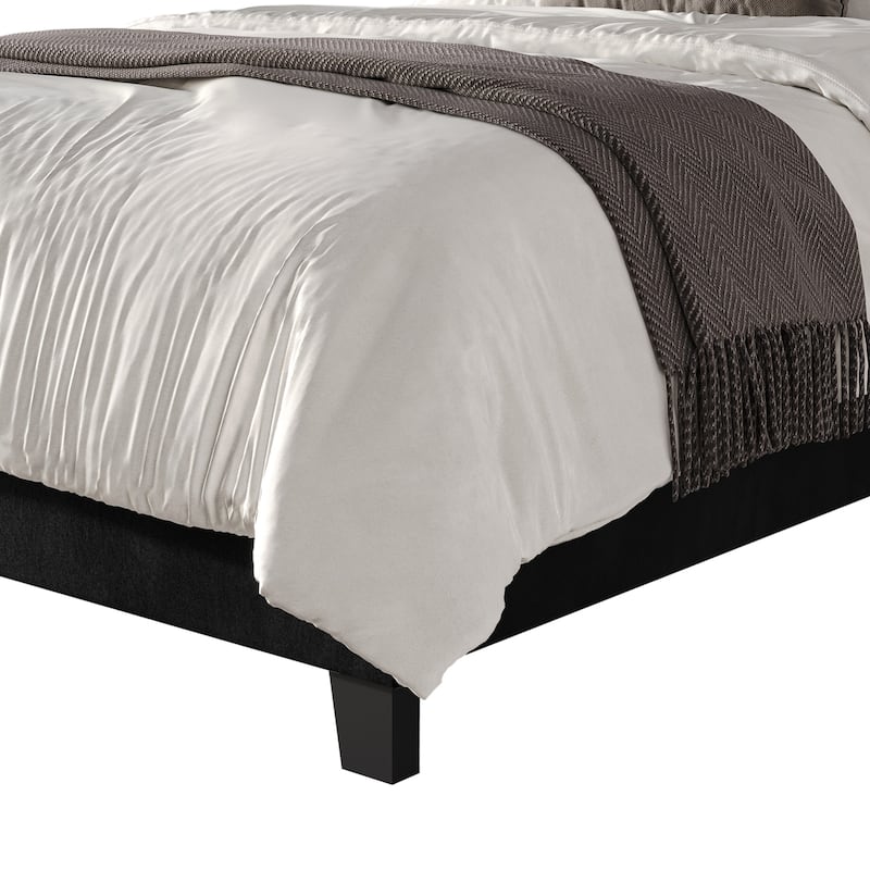 Clayfell Ashland Velvet Upholstered Panel Bed