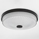 preview thumbnail 11 of 11, Preston 1-Light Dome Flush Mount LED Lighting Fixture, Clear Ribbed Glass Shade Low Ceilings, Hallway, Kitchen