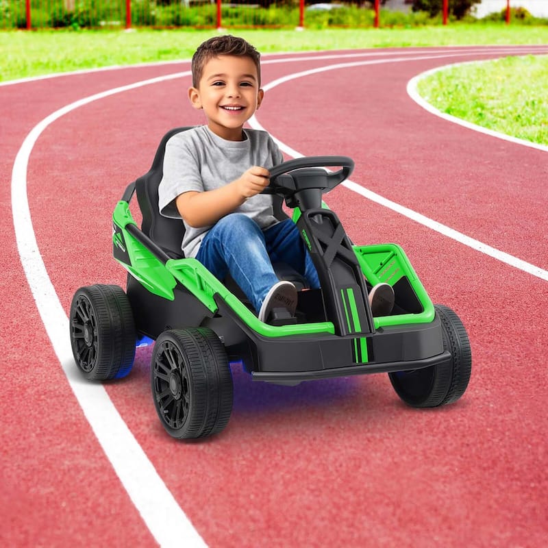 12V Ride on Race Toy Car Electric Go Kart w/Remote Control