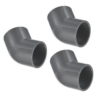 3Pcs 45 Degree Elbow Pipe Fittings 1 Inch UPVC Fitting Connectors Grey ...