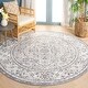 preview thumbnail 2 of 10, SAFAVIEH Opal Rumelia Shabby Chic Oriental Rug 6'7" Round - Grey/Ivory - Round