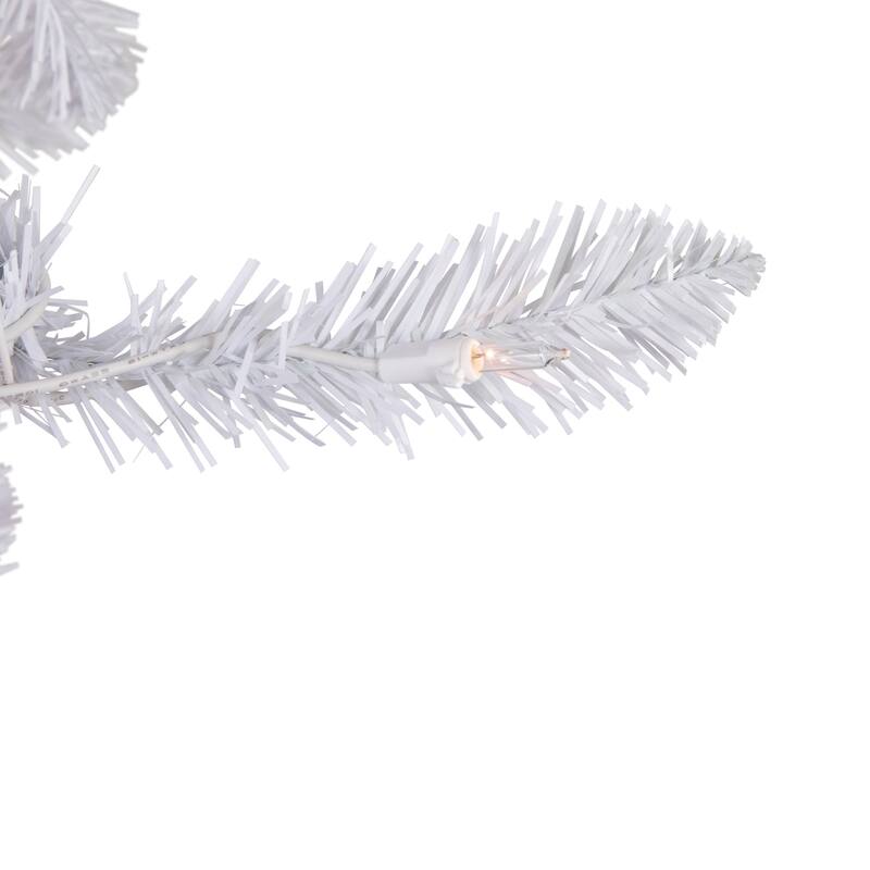 9' Pre-Lit Rapids White Pine Pencil Artificial Christmas Tree Clear Lights