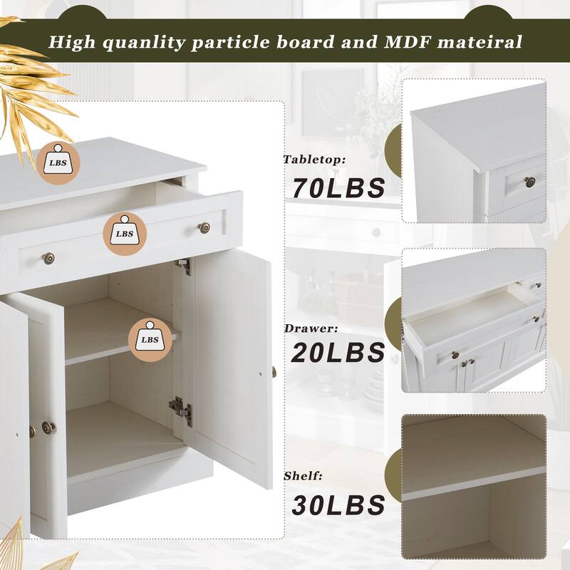Kitchen Sideboard Storage Buffet Cabinet with 2 Drawers