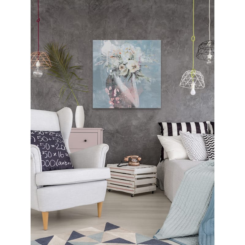 'Cover in Flowers' Painting Print on Wrapped Canvas