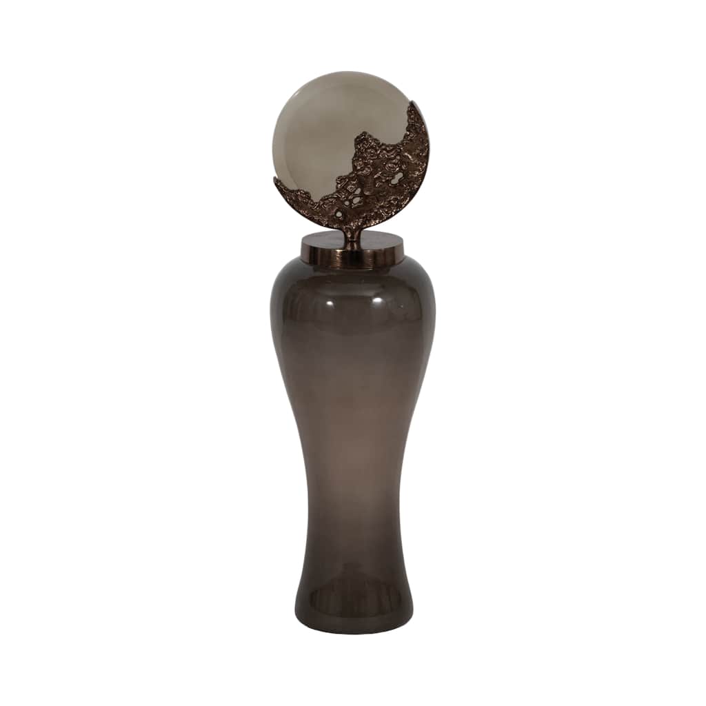 Sagebrook Home Glass, Midcentury Floor Vase, Multi, , Cylinder, Solid