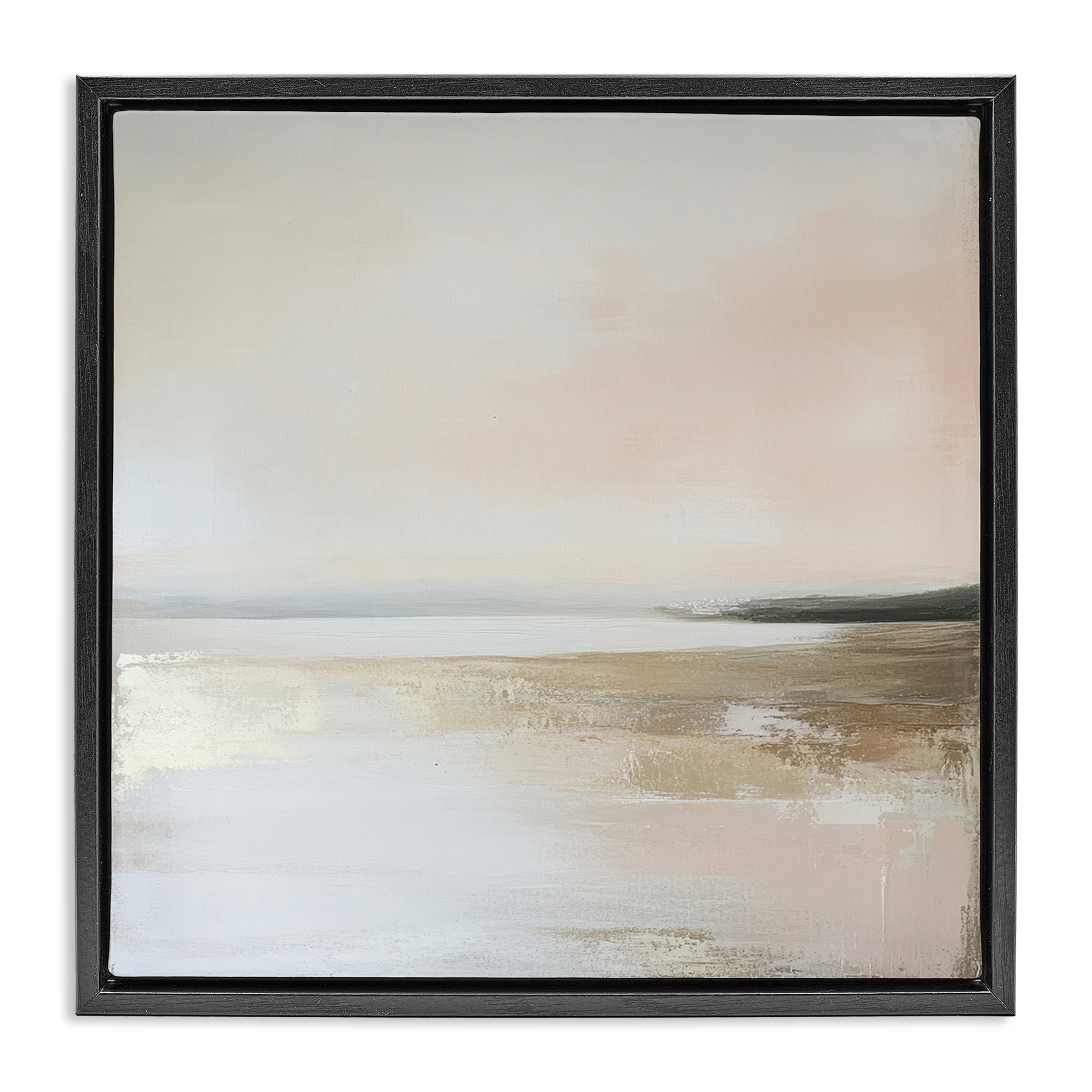 Stupell Muted Landscape Hidden Coast Framed Floater Canvas Wall Art Design By Petal Prints Design