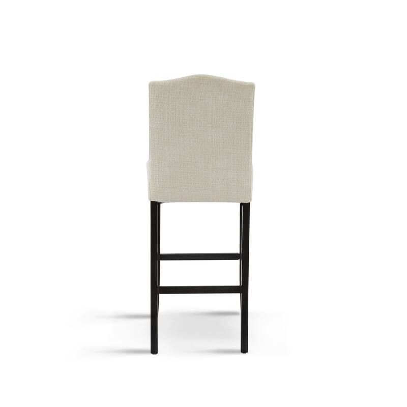 Barstools Set of 2, Counter Height Upholstered Bar Stools for Kitchen Island, Rubberwood Legs Seating 300LBS Weight Capacity